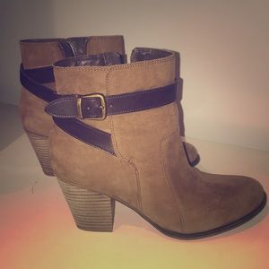 Tan/Brown Booties size 8! Worn once!